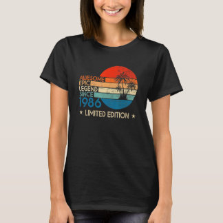Camiseta Legenda Epic Incrível Desde 1986 36 Birthday Vinta