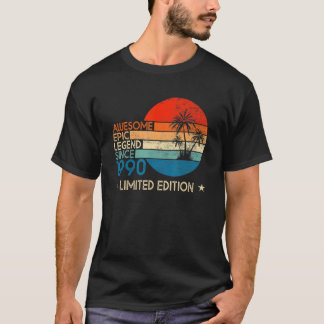 Camiseta Legenda Epic Incrível Desde 1990 32 Aniversário Vi
