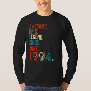 Camiseta Legenda Epic Incrível Desde junho de 1994 28º Aniv