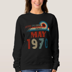 Camiseta Legenda Epic Incrível Desde Maio De 1970 52º Anive