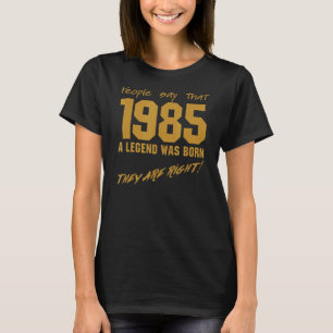Camiseta Legenda Era Nascer 1985 Celebração da Vintage de A