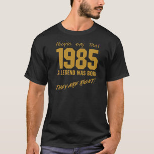 Camiseta Legenda Era Nascer 1985 Celebração da Vintage de A