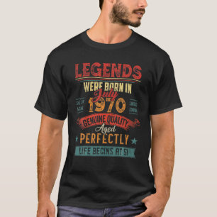 Camiseta Legenda Era Nascer Em Julho De 1970 51 Anos 51 Ano