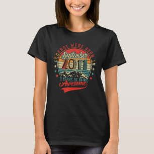 Camiseta Legenda Foi Nascer Em Setembro De 2011 11 Anos De