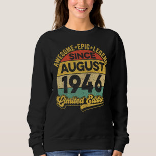 Camiseta Legenda Incrível Desde agosto de 1946 76º Aniversá