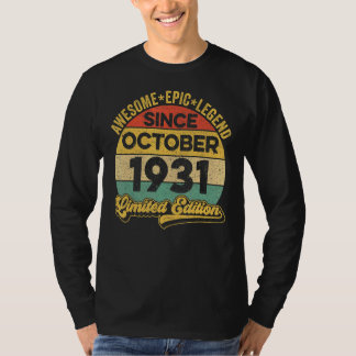 Camiseta Legenda Incrível Desde Outubro De 1931 91 Anos De