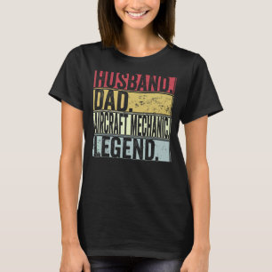 Camiseta Legenda Mecânica Da Aeronave De Pai Mens Husband P