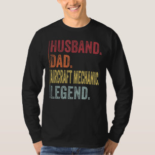 Camiseta Legenda Mecânica Da Aeronave De Pai Mens Husband P