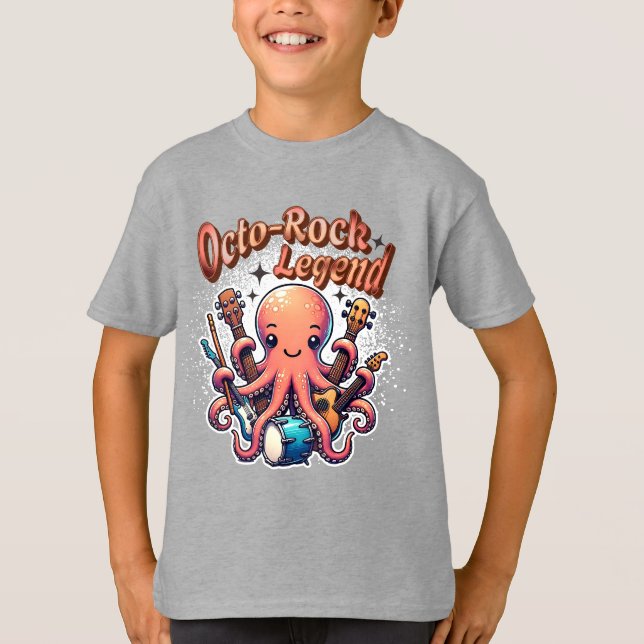 Camiseta Legenda Octopus Rock Music Octo-Rock (Frente)