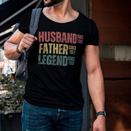 Camiseta Legenda Padre Personalizada Do Marido Desde