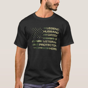 Camiseta Legenda Pai de marido G Protetor Veterano Sinaliza