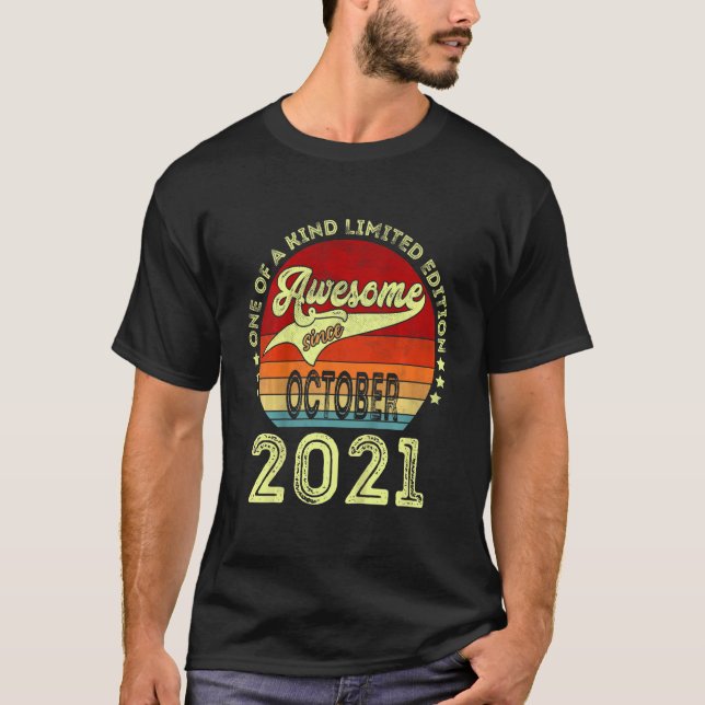 Camiseta Legenda Para Crianças Desde Outubro De 2021 Nascim (Frente)