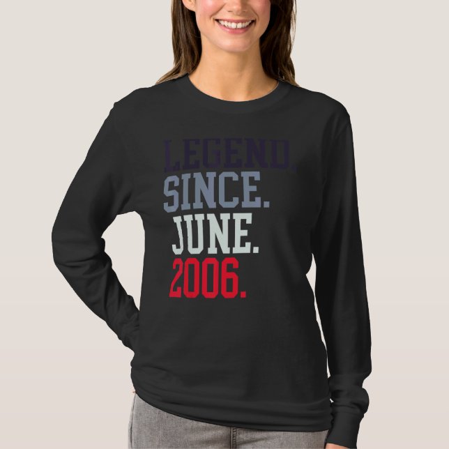 Camiseta Legenda Para Homens Desde Junho De 2006 Junho De 2 (Frente)