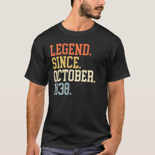 Camiseta Legenda Para Homens Desde Outubro De 1938 Outubro 