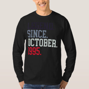 Camiseta Legenda Para Homens Desde Outubro De 1995 Outubro