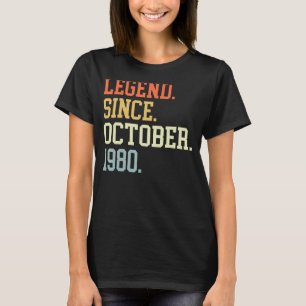 Camiseta Legenda Para Homens Em 19 De Outubro De 1980