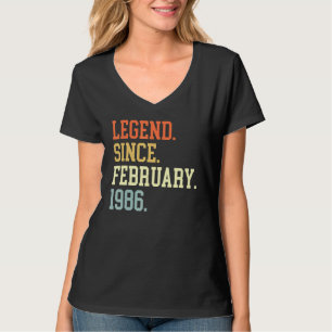 Camiseta Legenda Para Homens Fevereiro De 1986
