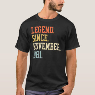 Camiseta Legenda Para Homens Novembro De 1981