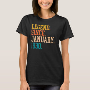 Camiseta Legenda Para Mulheres Homens Desde Janeiro De 1930