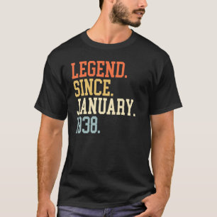 Camiseta Legenda Para Mulheres Homens Desde Janeiro De 1938
