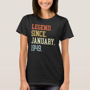 Camiseta Legenda Para Mulheres Homens Desde Janeiro De 1949