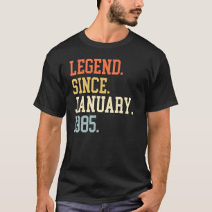 Camiseta Legenda Para Mulheres Homens Desde Janeiro De 1985