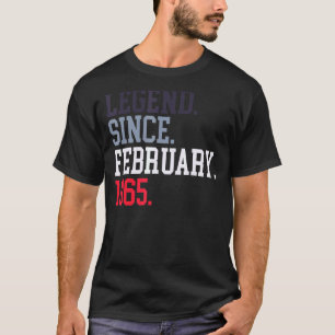 Camiseta Legenda Para Mulheres Homens Fevereiro De 1965