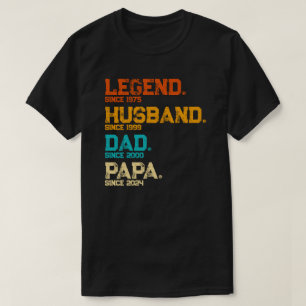Camiseta Legenda Personalizada Pai De Marido Papa Desde Dia