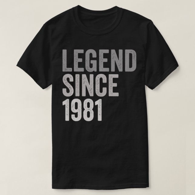 Camiseta Legenda Sonce 1981 Engraçado aniversário de 40 ano (Frente do Design)
