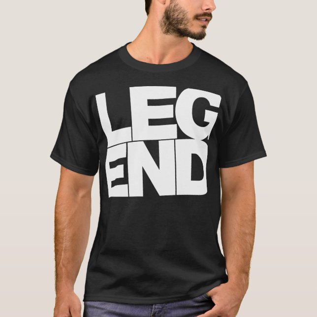 Camiseta Legenda (texto branco) (Frente)