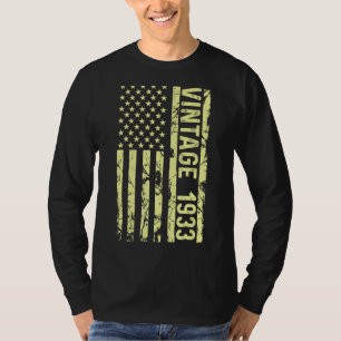 Camiseta Legenda Vintage Bandeira Dos Eua Desde 1933 Para H