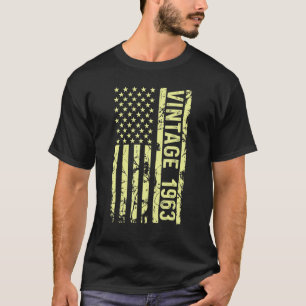 Camiseta Legenda Vintage Bandeira Dos Eua Desde 1963 Para H