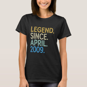 Camiseta Legenda Vintage de 13 anos desde abril de 2009 13 