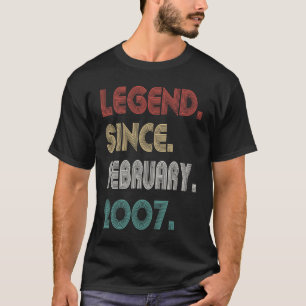 Camiseta Legenda Vintage De 16 Anos Desde Fevereiro De 2007