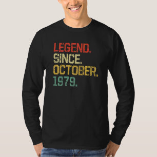 Camiseta Legenda Vintage De 43 Anos Desde Outubro De 1979