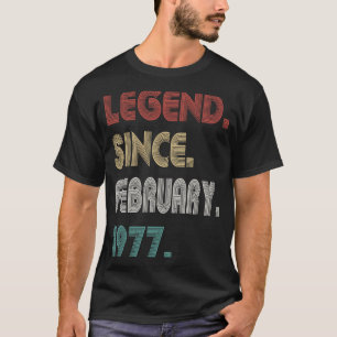 Camiseta Legenda Vintage De 46 Anos Desde Fevereiro De 1977