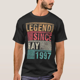 Camiseta Legenda Vintage Desde Maio De 1997 Feliz Aniversár