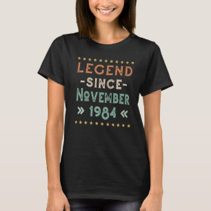 Camiseta Legenda Vintage Desde Novembro De 1984 Homens De A