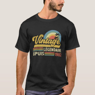 Camiseta Légendaire Depuis 1982 40 Anniversaire 40 Ans