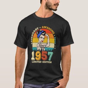 Camiseta Legendária De 65 Anos Desde 1957 Incrível 65º Nasc