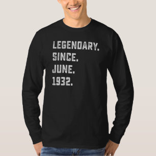 Camiseta Legendária De Aniversário De 90 Desde Junho De 193