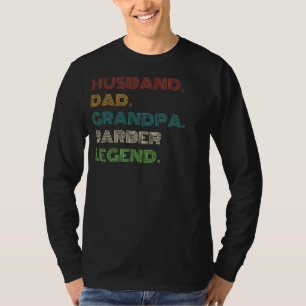 Camiseta Legendário Barber: Marido, Pai, Vovô - Engraçado T