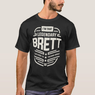 Camiseta Legendário Brett Personalizado Name Brett