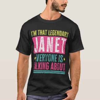 Camiseta Legendário Citação Engraçada Do Nome Da Janet Para