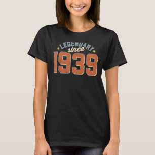 Camiseta Legendário Da Vintage Desde 1939 Retro 84 Anos