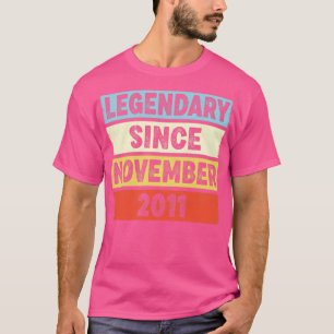 Camiseta Legendário De 11 Anos Desde Novembro De 2011 11 Bi