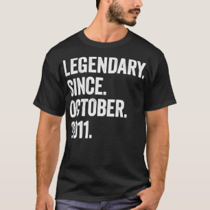 Camiseta Legendário De 11 Anos Desde Outubro De 2011 11 Bir