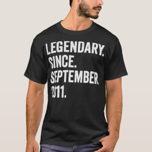 Camiseta Legendário De 11 Anos Desde Setembro De 2011 11 B