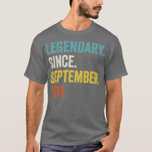 Camiseta Legendário De 11 Anos Desde Setembro De 2011 11 B