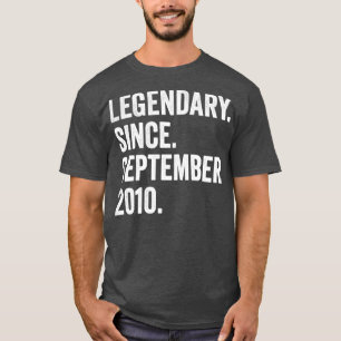 Camiseta Legendário De 12 Anos Desde Setembro De 2010 12 B